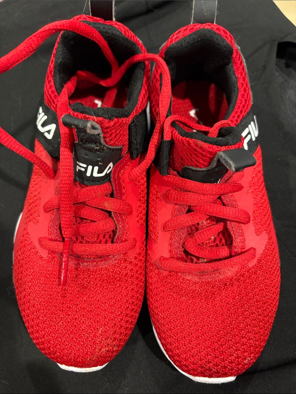 FILA Kids Red Mesh Athletic Sneakers